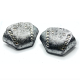 Silver Glitter Suede Roller Skate Toe Caps