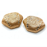 Copper Orange Glitter Suede Roller Skate Toe Caps