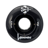 85A BLACK Luminous LED Quad Light Up Skate Wheels, Set of 4