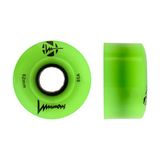 85A GREEN GLOW Luminous LED Quad Light Up Skate Wheels, Set of 4
