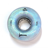 100A BLACK PEARL Glitter Luminous LED Quad Light Up Skate Wheels, Set of 4