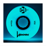 85A BLUE GLOW Luminous LED Quad Light Up Skate Wheels, Set of 4