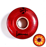 85A RAINBOW Glitter Professionally Dyed Luminous Light-Up Roller Skate Wheels, Set of 8