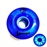 85A RAINBOW Glitter Professionally Dyed Luminous Light-Up Roller Skate Wheels, Set of 8