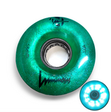 100A RAINBOW SET Professionally Dyed Luminous Light-Up Roller Skate Wheels, Set of 8