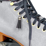 Black Suede Roller Skate Tassel Charm