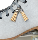 Beige/Tan Suede Roller Skate Tassel Charm