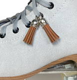 Brown Suede Roller Skate Tassel Charm
