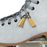 Tan/Cinnamon Suede Roller Skate Tassel Charm