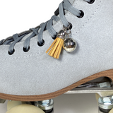 Tan/Cinnamon Suede Roller Skate Tassel Charm