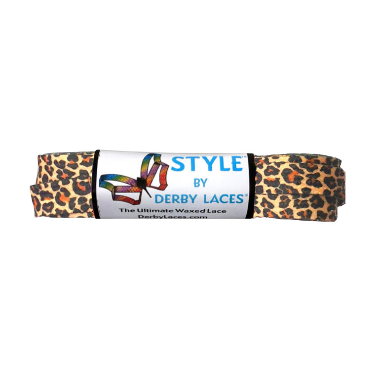 Leopard - 96 inch (244 cm) STYLE Waxed Shoe and Skate Lace by Derby Laces -  Derby Laces