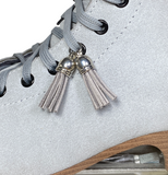 Light Gray Suede Roller Skate Tassel Charm