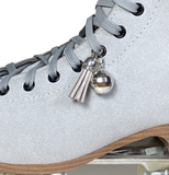 Light Gray Suede Roller Skate Tassel Charm