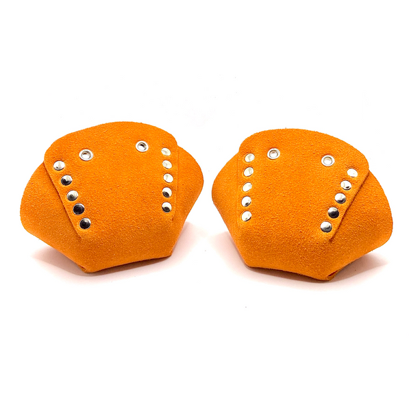 Bright Orange Suede Roller Skate Toe Caps (Moxi New Clementine Shade)