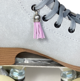 Light Orchid Suede Roller Skate Tassel Charm