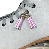 Light Orchid Suede Roller Skate Tassel Charm