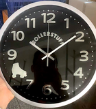 SKATE O'CLOCK! BLACK 12-inch Round Wall Clock