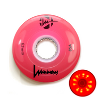 85A RED Luminous LED Quad Light Up Skate Wheels, Set of 4