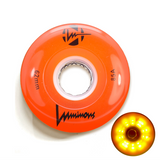 85A ORANGE Luminous LED Quad Light Up Skate Wheels, Set of 4