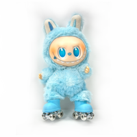 Labubu Roller Skates - Metal Wheels, Blue Chrome *SKATES ONLY, DOLL NOT INCLUDED