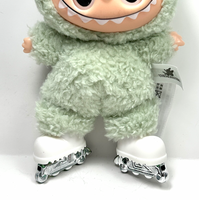 Labubu Inline Skates, Mini Rollerblades for Labubu Doll, Removable skates, White *Skates Only, DOLL NOT INCLUDED