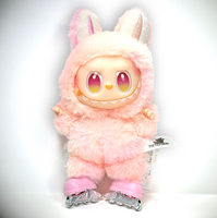 Labubu Inline Skates, Mini Rollerblades for Labubu Doll, Removable skates, Pink *Skates Only, DOLL NOT INCLUDED