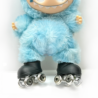 Labubu Roller Skates - Metal Wheels, Black Chrome *SKATES ONLY, DOLL NOT INCLUDED