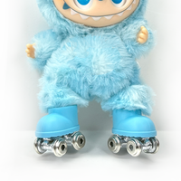 Labubu Roller Skates - Metal Wheels, Blue Chrome *SKATES ONLY, DOLL NOT INCLUDED