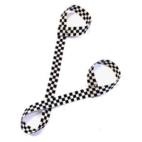 Black & White Checkered Flag Adjustable Roller Skate Leash