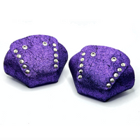 Purple Glitter Suede Roller Skate Toe Caps