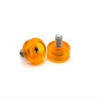 Bolt-On Orange Gemstone Toe Plugs, Pair