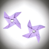 Pinwheel Shoelace Charms Roller Skate Accessory, Lilac Suede (Set of 2)