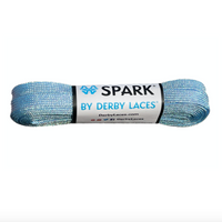 Light Blue SPARK Metallic Roller Skate Laces, Pair