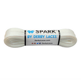 White SPARK Roller Skate Laces, Pair