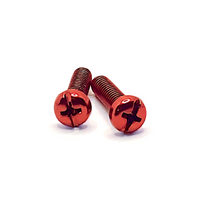 Red Metallic Toe Stop Bolts, Pair