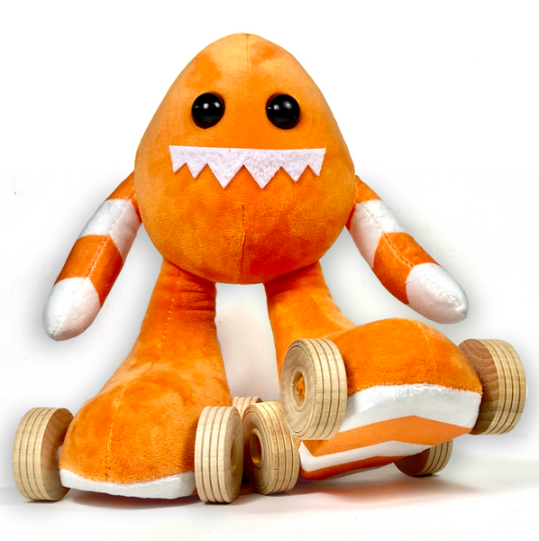 Orange Zig Zag Skate Monster