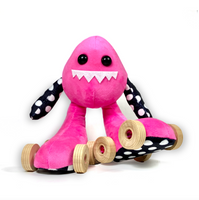 Hot Pink Polka Dot Skate Monster
