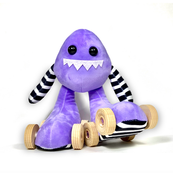 Lavender Stripes Skate Monster