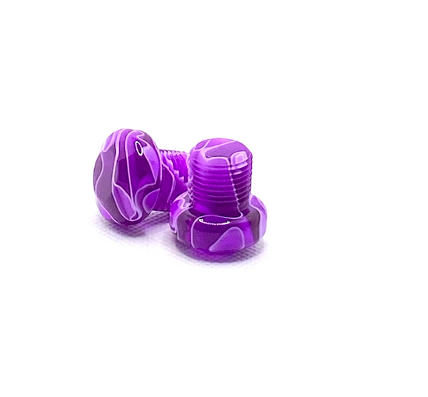 Dark Purple Swirl Roller Skate Toe Plugs, Pair