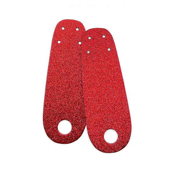 Red Glitter Roller Skate Toe Guards (Pair)