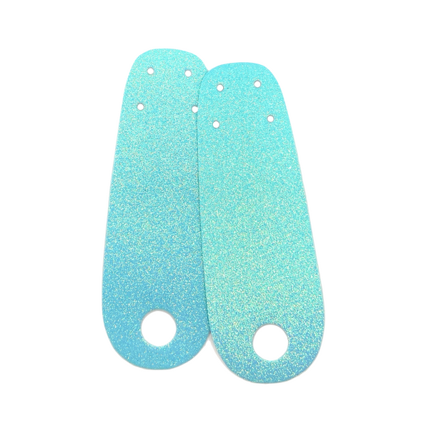 Aqua Glitter Roller Skate Toe Guards (Pair)