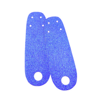 Blue Periwinkle Glitter Roller Skate Toe Guards (Pair)