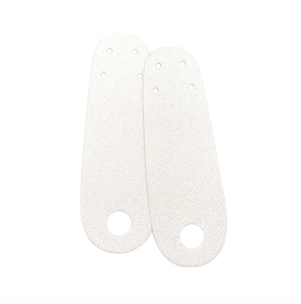 White Glitter Roller Skate Toe Guards (Pair)