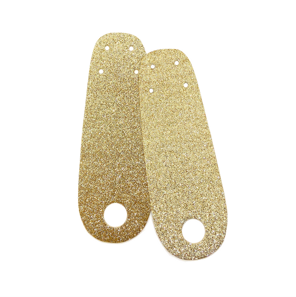 Gold Glitter Roller Skate Toe Guards (Pair)