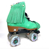 Green Suede Fringe for Roller Skates, Pair *ONLY COMPATIBLE with SPECIFIC Brands/Sizes in the dropdown menu*