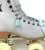 Aqua Suede Roller Skate Tassel