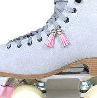 Pink Suede Roller Skate Tassel