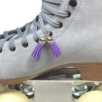 Purple Suede Roller Skate Tassel