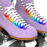 Connect the Dots! Rainbow Roller Skate Lace Charms, 2 sets (both sides of 2 skates)