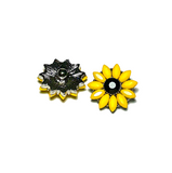Snap Charms: Jewel Sunflower, Interchangeable Shoelace Charm & Roller Skate Accessory